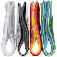 Quilling Paper Strips, W: 5 mm, L: 78 cm, 12x100 pcs, asstd. colours [HOB-20799]
