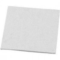 Canvas Panel, size 10x10 cm, thickness 3 mm, 10 pcs, white [HOB-22500]