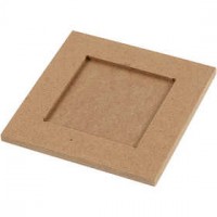 Collage Frame, size 10x10 cm, depth 3 mm, 1 pc, MDF [HOB-236040]