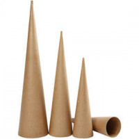 Tall Cones, H: 30-40-50 cm, D: 8-9-11.5 cm, 3 pcs [HOB-265040]