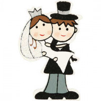 Wedding, H: 50 mm, 4 pcs [HOB-282110]