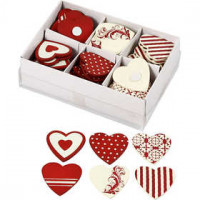 Wooden Stickers, size 35x35 mm, 60 pcs [HOB-28223]