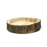 Wooden Bowl Ø ±32 h.5cm (1 pc) [IFS-29633]