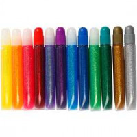 Glitter Glue, 10 ml, 12 pcs, asstd colours [HOB-31800]