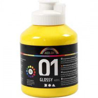 A-Color Acrylic Paint, 500 ml, primary yellow [HOB-32006]