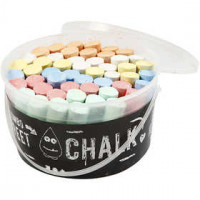 Sidewalk Chalk, 50 pcs, asstd colours [HOB-34468]