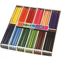 Colortime colouring pencils, lead: 5 mm, jumbo, 144 pcs, asstd colours [HOB-38080]