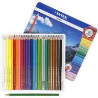 Osiris colouring pencils, L: 18 cm, lead: 3 mm, 24 pcs, asstd colours [HOB-38326]