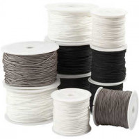 Polyester Cord, thickness 1-2 mm, 10x50 m, brown/white, white, black [HOB-41581]