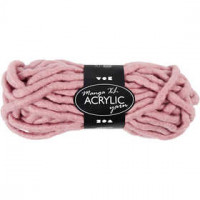 Chunky yarn of acrylic, L: 17 m, manga, 200 g, rose [HOB-42159]