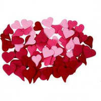 Hearts, size 30-40 mm, thickness 2 mm, 160 pcs [HOB-450741]