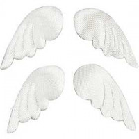 Fabric Wings, W: 27 mm, 100 pcs [HOB-48262]