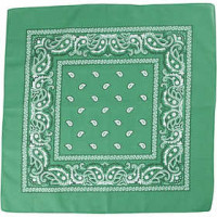 Printed Bandana, size 55x55 cm, 1 pc, dark green [HOB-49748]