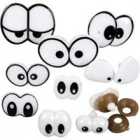 Funny Eyes, size 2-3 cm, 200 mixed [HOB-50096]
