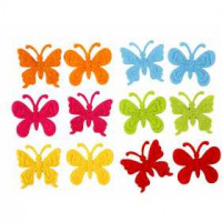 Felt Butterflies, size 3 cm, thickness 1.5 mm, 160 pcs [HOB-504621]