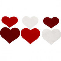 Hearts, H: 35+40+50 mm, thickness 1.5 mm, 225 pcs [HOB-504651]