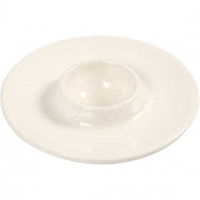Egg Cup, D: 9.8 cm, hole size 3.9 cm, 12 pcs, white [HOB-50549]