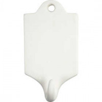 Hook, size 9.5x17.5 cm, thickness 15 mm, 1 pc, white [HOB-50692]
