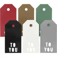 Manila Tags, size 5x10 cm, 300 g, 6x15 pcs [HOB-50980]