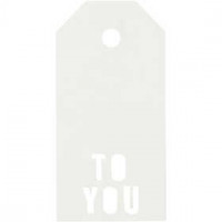 Manila Tags, size 5x10 cm, 300 g, 15 pcs, white [HOB-50989]