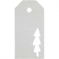 Manila Tags, size 5x10 cm, 300 g, 15 pcs, silver [HOB-50993]