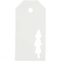 Manila Tags, size 5x10 cm, 300 g, 15 pcs, white [HOB-50995]