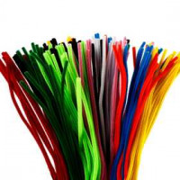 Pipe Cleaners, thickness 6 mm, L: 45 cm, 200 pcs, asstd colours [HOB-51342]