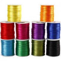 Satin Cord, thickness 2 mm, 10x50 m, bold colours [HOB-51551]