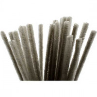 Pipe Cleaners, thickness 9 mm, L: 30 cm, 25 pcs, grey [HOB-51607]