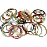 Aluminium Wire, 25 rolls, , asstd colours [HOB-51835]