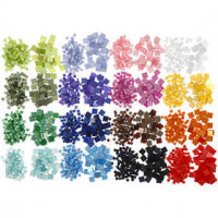 Mini Mosaic, size 5x5+10x10 mm, thickness 2 mm, 32x25 g [HOB-51921]