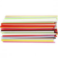 Construction Straw, L: 12.5 cm, D: 3 mm, 3200 pcs, asstd colours [HOB-51931]