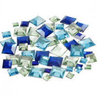 Rhinestones, size 6+9+12 mm, 360 pcs, blue/green harmony [HOB-52184]