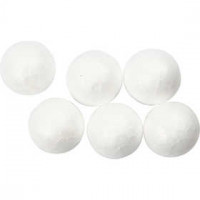 Polystyrene Balls, D: 1.5 cm, 200 pcs, white [HOB-542990]