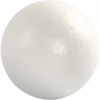 Polystyrene Balls, D: 12 cm, 5 pcs, white [HOB-54313]