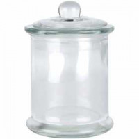 Jar with lid, D: 8 cm, H: 14.5 cm, 10 pcs [HOB-55782]