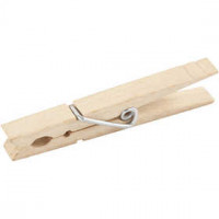 Clothes Pegs, L: 80 mm, W: 10 mm, 10 pcs, birch [HOB-561520]