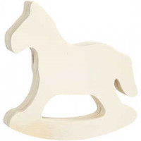 Rocking horse, H: 13.5 cm, L: 13 cm, 1 pc, plywood [HOB-56419]