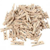 Clothes Pegs, L: 25 mm, W: 3 mm, 100 pcs, birch [HOB-564510]