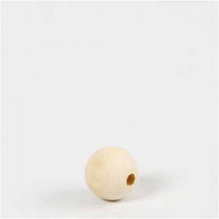 Wooden Bead, D: 15 mm, hole size 3 mm, 20 pcs, china berry [HOB-566660]