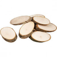 Wooden Discs, approx. 7.5x4.5 cm, thickness 8 mm, 20 pcs [HOB-56791]