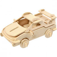 3D Wooden Construction Kit, size 13x9x6 cm, 1 pc, plywood [HOB-57858]