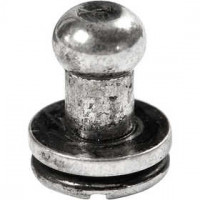 Metal Studs, H: 10 mm, D: 8 mm, 60 pcs, antique silver [HOB-60119]