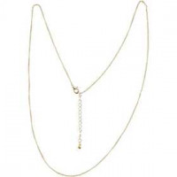Chain, L: 80 cm, D: 1 mm, 1 pc, gold-plated [HOB-60159]