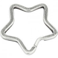 Key Chain, D: 35 mm, 2 pcs, silver-plated [HOB-61162]