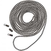 Bead Chain, D: 1.5 mm, 1 m, dark grey metallic [HOB-61263]