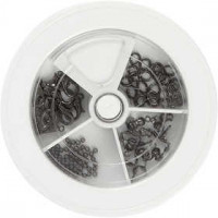 Jewellery Finding Assortment, 1 set, dark grey metallic [HOB-61272]
