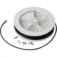 Jewellery Finding Assortment, 1 set, silver-plated, black [HOB-61367]