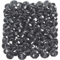Faceted Beads, size 3x4 mm, hole size 0.8 mm, 100 pcs, peacock [HOB-61660]