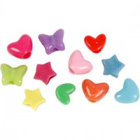 Novelty Shape Beads, D: 10 mm, hole size 3.5 mm, 125 ml [HOB-617740]
